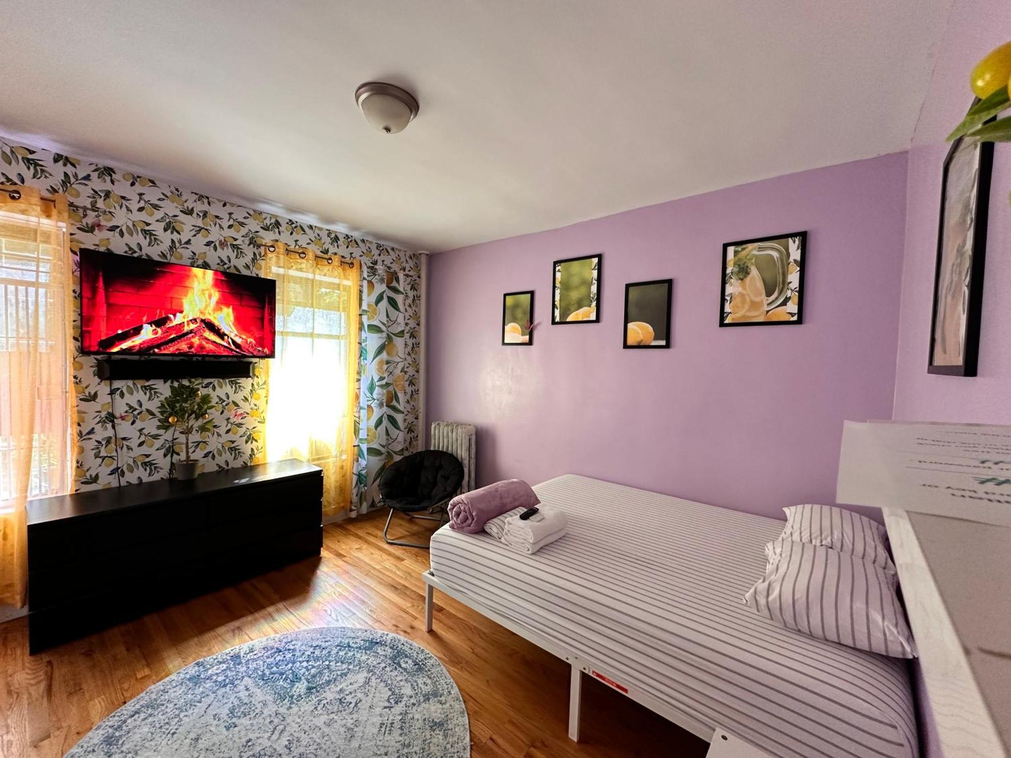 Apartment Lavender Queen Room Bright & Peaceful Stay In Central Harlem