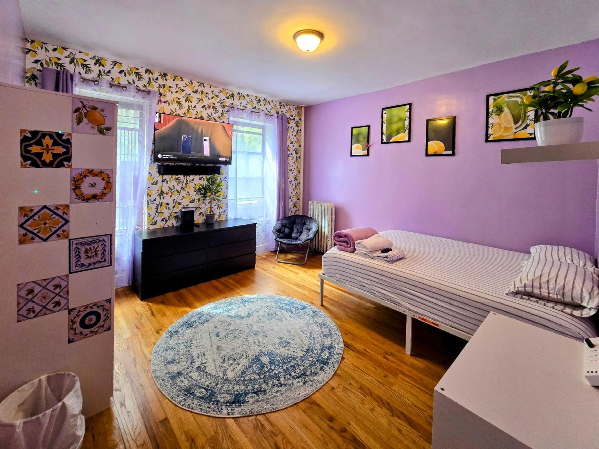 Apartment Lavender Queen Room Bright & Peaceful Stay In Central Harlem *